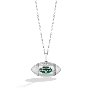 True Fans Philadelphia Eagles Diamond Accent Football Necklace in