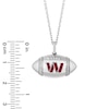 Thumbnail Image 2 of True Fans Washington Commanders Diamond Accent Football Necklace in Sterling Silver