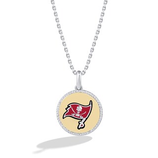 True Fans™ NFL Dallas Cowboys 1/10 CT. T.W. Diamond Enamel Disc Pendant in  Sterling Silver and 10K Gold|Zales