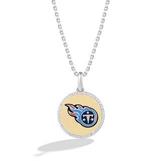 True Fans Buffalo Bills 1/20 CT. T.W. Diamond Helmet Necklace in