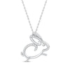 Thumbnail Image 1 of Round-Cut Diamond Year of the Rabbit Necklace 1/5 ct tw Sterling Silver 18”