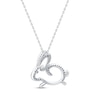 Thumbnail Image 2 of Round-Cut Diamond Year of the Rabbit Necklace 1/5 ct tw Sterling Silver 18”