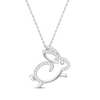 Thumbnail Image 1 of Round-Cut Diamond Year of the Rabbit Necklace 1/10 ct tw Sterling Silver 18”