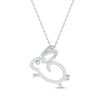 Thumbnail Image 3 of Round-Cut Diamond Year of the Rabbit Necklace 1/10 ct tw Sterling Silver 18”