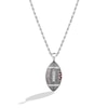 Thumbnail Image 0 of True Fans Washington Commanders 1/20 CT. T.W. Diamond Vertical Football Necklace in Sterling Silver