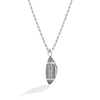 Thumbnail Image 1 of True Fans Washington Commanders 1/20 CT. T.W. Diamond Vertical Football Necklace in Sterling Silver