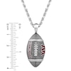 Thumbnail Image 3 of True Fans Washington Commanders 1/20 CT. T.W. Diamond Vertical Football Necklace in Sterling Silver