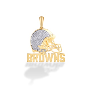 True Fans Pittsburgh Steelers 1/4 CT. T.W. Diamond Logo Charm in 10K Gold