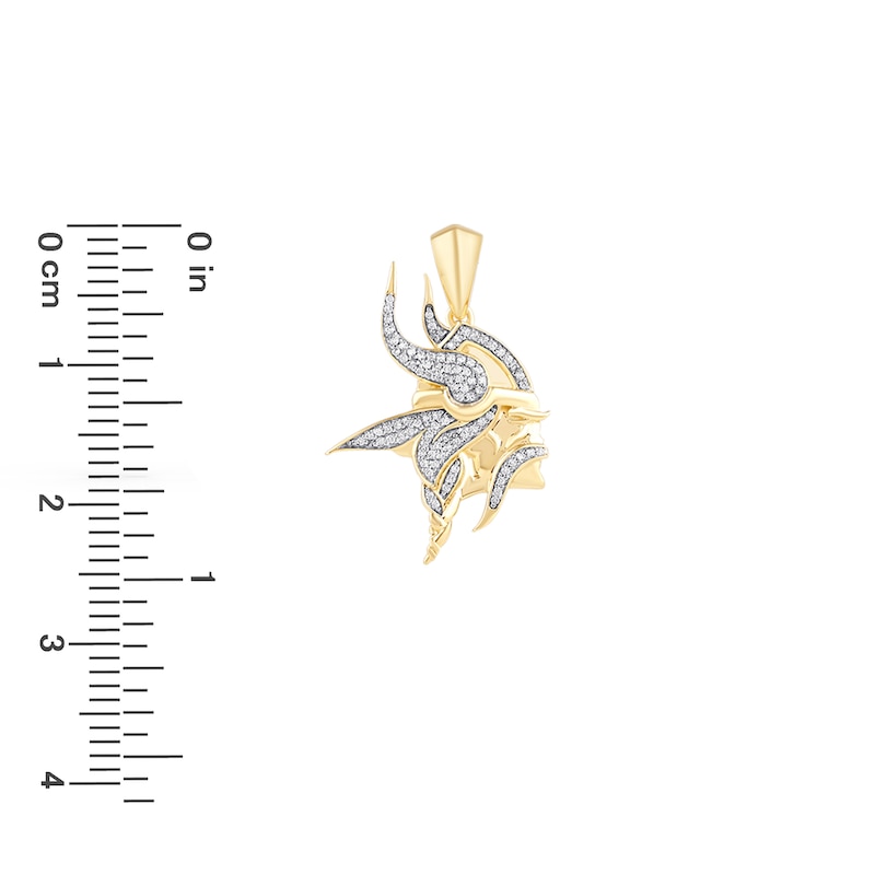 True Fans Minnesota Vikings 1/4 CT. T.W. Diamond Logo Charm in 10K Gold