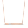 Thumbnail Image 1 of Round-Cut Diamond Accent Bar Necklace 10K Rose Gold 18“