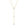 Thumbnail Image 1 of Round-Cut Diamond Y Drop Necklace 1/5 ct tw 10K Yellow Gold 18&quot;