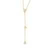 Thumbnail Image 2 of Round-Cut Diamond Y Drop Necklace 1/5 ct tw 10K Yellow Gold 18&quot;