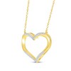 Thumbnail Image 2 of Round-Cut Diamond Heart Necklace 1/15 ct tw 10K Yellow Gold 18&quot;