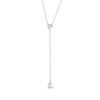 Thumbnail Image 2 of Round-Cut Diamond Y Necklace 1/10 ct tw 10K White Gold 18&quot;