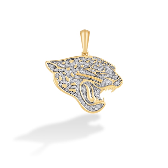 Jacksonville Jaguars 3/4in Logo Pendant - 14k Yellow Gold NF921