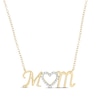 Thumbnail Image 1 of Round-Cut Diamond MOM Necklace 1/20 ct tw 10K Yellow Gold 18”