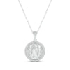 Thumbnail Image 0 of Round-Cut Diamond Our Lady of Guadalupe Round Necklace 1/4 ct tw Sterling Silver 18"