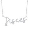 Thumbnail Image 1 of Round-Cut Diamond &quot;Pisces&quot; Zodiac Necklace 1/5 ct tw Sterling Silver 18&quot;