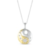 Thumbnail Image 1 of Diamond Yin-Yang Sun & Moon Necklace 1/4 ct tw Sterling Silver & 10K Yellow Gold 18&quot;