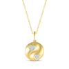 Thumbnail Image 0 of Diamond Yin-Yang Heart Necklace 1/20 ct tw 10K Yellow Gold 18"