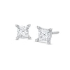 Thumbnail Image 0 of Certified Princess-Cut Diamond Solitaire Stud Earrings 1/2 ct tw 14K White Gold (I/SI2)