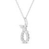 Thumbnail Image 2 of Diamond Loop Necklace 1/3 ct tw 10K White Gold 18&quot;