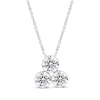 Thumbnail Image 0 of Lab-Grown Diamonds by KAY Three-Stone Stacked Necklace 1 ct tw 10K White Gold 18”