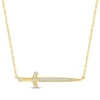 Thumbnail Image 1 of Diamond Dagger Bar Necklace 1/10 ct ct 10K Yellow Gold 18&quot;