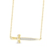 Thumbnail Image 2 of Diamond Dagger Bar Necklace 1/10 ct ct 10K Yellow Gold 18&quot;