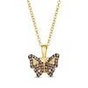 Thumbnail Image 1 of Le Vian Garden Party Diamond Butterfly Necklace 1/3 ct tw 14K Honey Gold 19&quot;