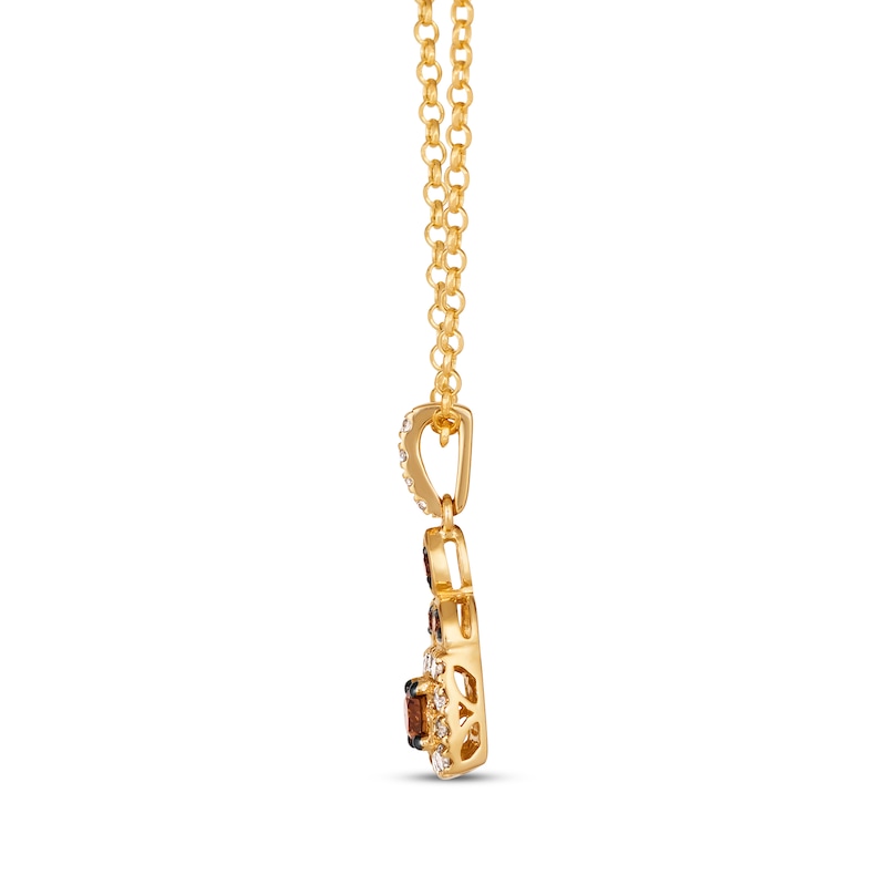 Le Vian Venetian Mosaic Diamond Necklace 3/8 ct tw 14K Honey Gold 19"