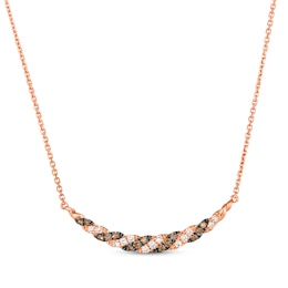 Le Vian Chocolate Twist Diamond Necklace 1/3 ct tw 14K Strawberry Gold 19&quot;