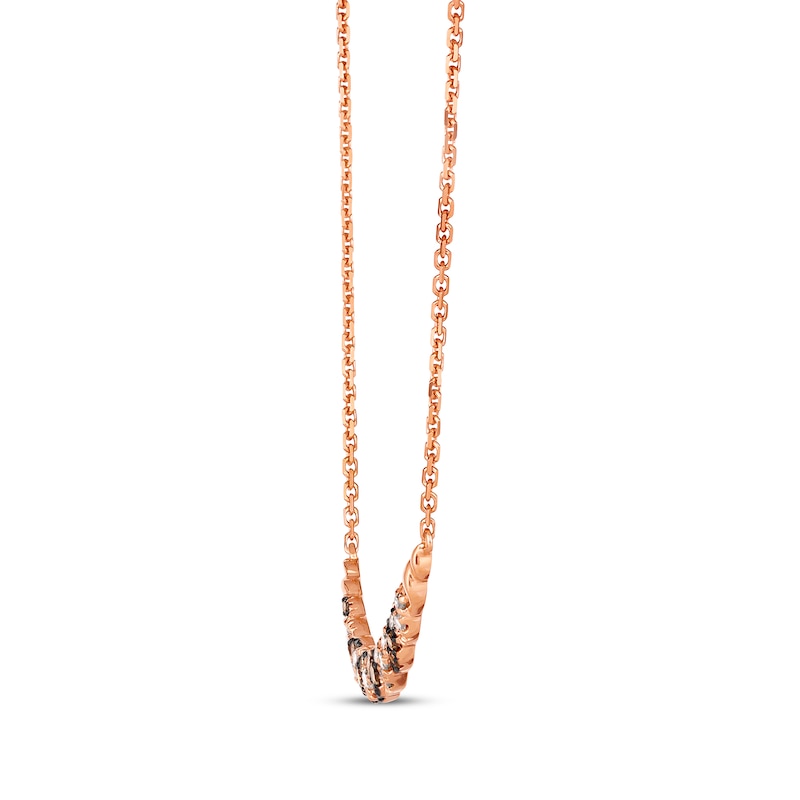 Main Image 2 of Le Vian Chocolate Twist Diamond Necklace 1/3 ct tw 14K Strawberry Gold 19&quot;