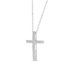 Thumbnail Image 2 of Diamond Two-Row Cross Necklace 1/4 ct tw Sterling Silver 18&quot;