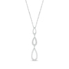 Thumbnail Image 1 of Diamond Triple Teardrop Necklace 1/15 ct tw Sterling Silver 18&quot;