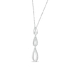 Thumbnail Image 2 of Diamond Triple Teardrop Necklace 1/15 ct tw Sterling Silver 18&quot;