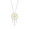 Thumbnail Image 1 of Diamond Dreamcatcher Necklace 1/20 ct tw Sterling Silver & 10K Yellow Gold 18&quot;