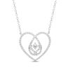 Thumbnail Image 1 of Love Entwined Diamond Heart Necklace 1/5 ct tw 10K White Gold 18&quot;