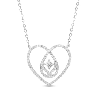 Diamond Love Pendant and clasp necklace N 2584 – AVAASI
