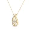 Thumbnail Image 2 of Love Entwined Diamond Necklace 1/3 ct tw 10K Yellow Gold 18&quot;