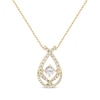 Thumbnail Image 1 of Love Entwined Diamond Necklace 1/2 ct tw 10K Yellow Gold 18&quot;