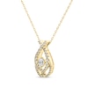 Thumbnail Image 2 of Love Entwined Diamond Necklace 1/2 ct tw 10K Yellow Gold 18&quot;