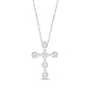 Thumbnail Image 0 of Diamond Vintage-Style Cross Necklace 1/5 ct tw Sterling Silver 18"