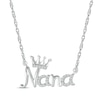 Thumbnail Image 1 of Diamond &quot;Nana&quot; Crown Necklace 1/20 ct tw Sterling Silver 18&quot;