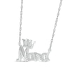 Thumbnail Image 2 of Diamond &quot;Nana&quot; Crown Necklace 1/20 ct tw Sterling Silver 18&quot;