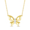 Thumbnail Image 1 of Diamond Butterfly Necklace 1/20 ct tw 10K Yellow Gold 18&quot;