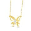 Thumbnail Image 2 of Diamond Butterfly Necklace 1/20 ct tw 10K Yellow Gold 18&quot;