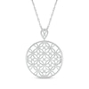 Thumbnail Image 0 of Diamond Circles Medallion Necklace 1/4 ct tw Sterling Silver 18"