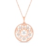 Thumbnail Image 0 of Diamond Filigree Medallion Necklace 1/5 ct tw 10K Rose Gold 18"