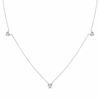 Thumbnail Image 1 of Diamond Heart Stations Necklace 1/10 ct tw 10K White Gold 18&quot;